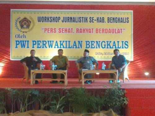 PWI Bengkalis Taja Workshop Jurnalistik, Diikuti Seratus Wartawan