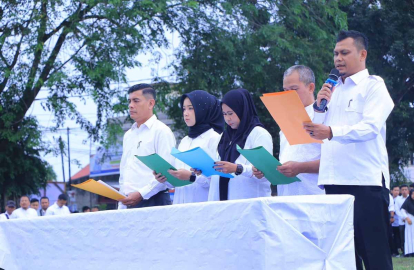 GoRiau KPPS Marpoyan Damai Dilantik, Pj Walikota Pekanbaru Muflihun: Sukseskan Pesta Demokrasi Tahun 2024