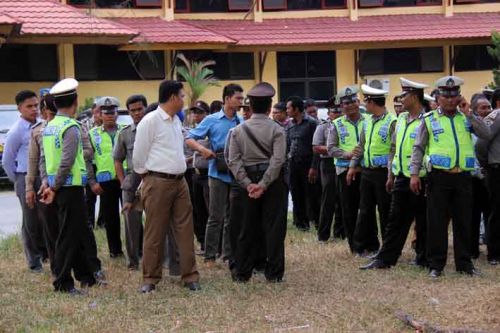 147 Personel Polres Dumai Amankan Kampanye Partai Gerindra