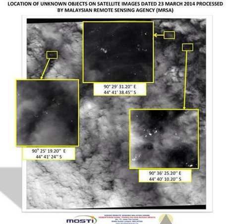 Ini Penampakan 122 Obyek Baru Diduga Puing MAS MH370