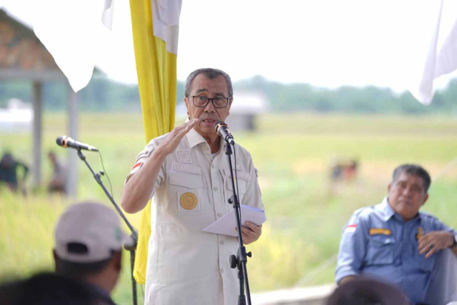 Panen Raya dan Penyerahan Bantuan Pertanian, Gubernur Riau Syamsuar Berharap Produktivitas Padi di Kabupaten Siak Meningkat