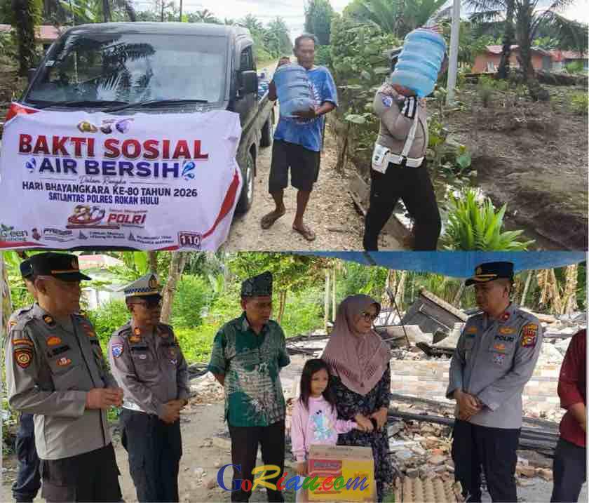 Sambut Hari Bhayangkara ke-80 Polda Riau Salurkan Ribuan Paket Sembako dan Bedah Rumah
