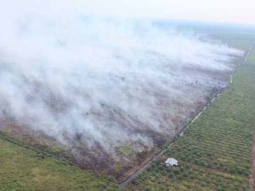 Sudah 2 Hari Satgas Darat dan Personil Polsek Mandau Padamkan Api di Kecamatan Bathin Solapan