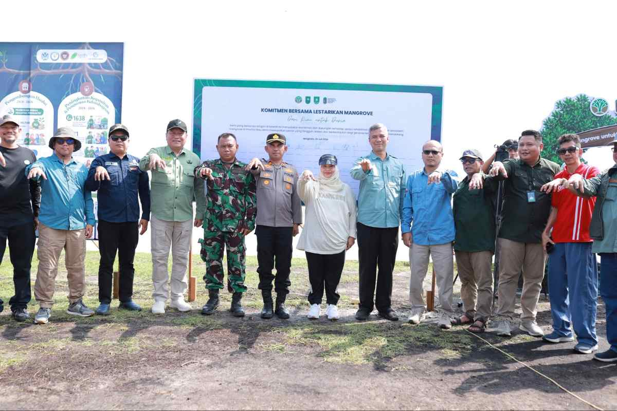 Pulihkan Pesisir Bengkalis, 3.200 Hektare Mangrove Ditanam Lewat M4CR