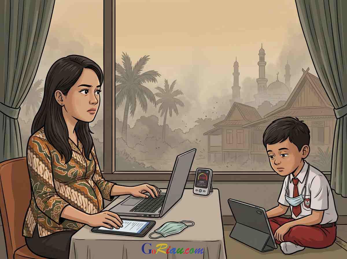 Kabut Asap Landa Siak, Bupati Afni Liburkan PAUD, Terapkan Belajar Daring dan WFH bagi ASN Rentan