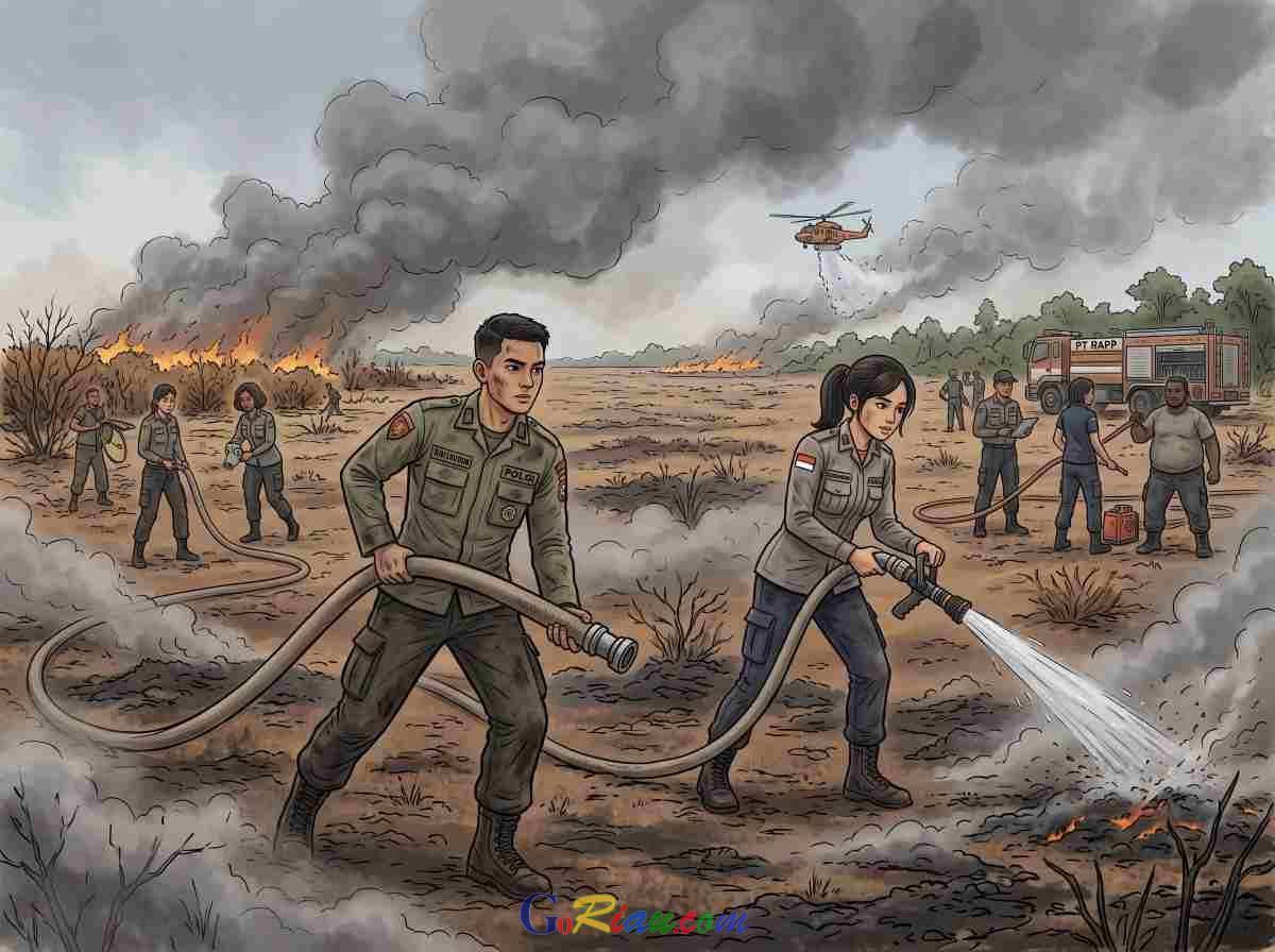 Hampir Sebulan Terbakar, 969 Hektare Lahan Gambut di Kerumutan Pelalawan Hangus