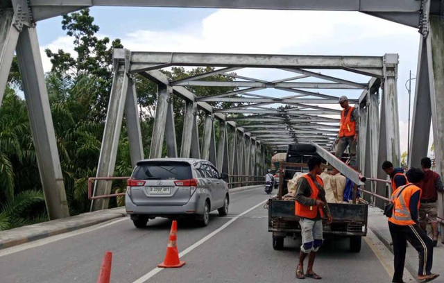 PJN Wilayah I Riau Sudah Perbaiki Kerusakan Jembatan Siak II Pekanbaru