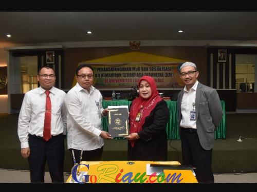 Unilak Pekanbaru dan Balai Bahasa Provinsi Riau Jalin Kerjasama, Ini Tujuannya