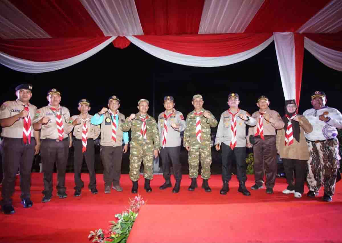 Bupati Inhil Herman Ikuti Api Unggun Jambore Karhutla 2025 di Siak