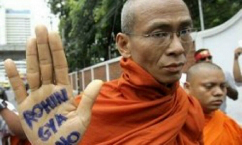 Demonstran Myanmar Sebut Muslim Rohingya Teroris dan Makhluk Buas