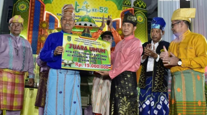 Wabup Syamsuddin Uti Tutup MTQ ke-52 Inhil, Kecamatan Reteh Juara Umum