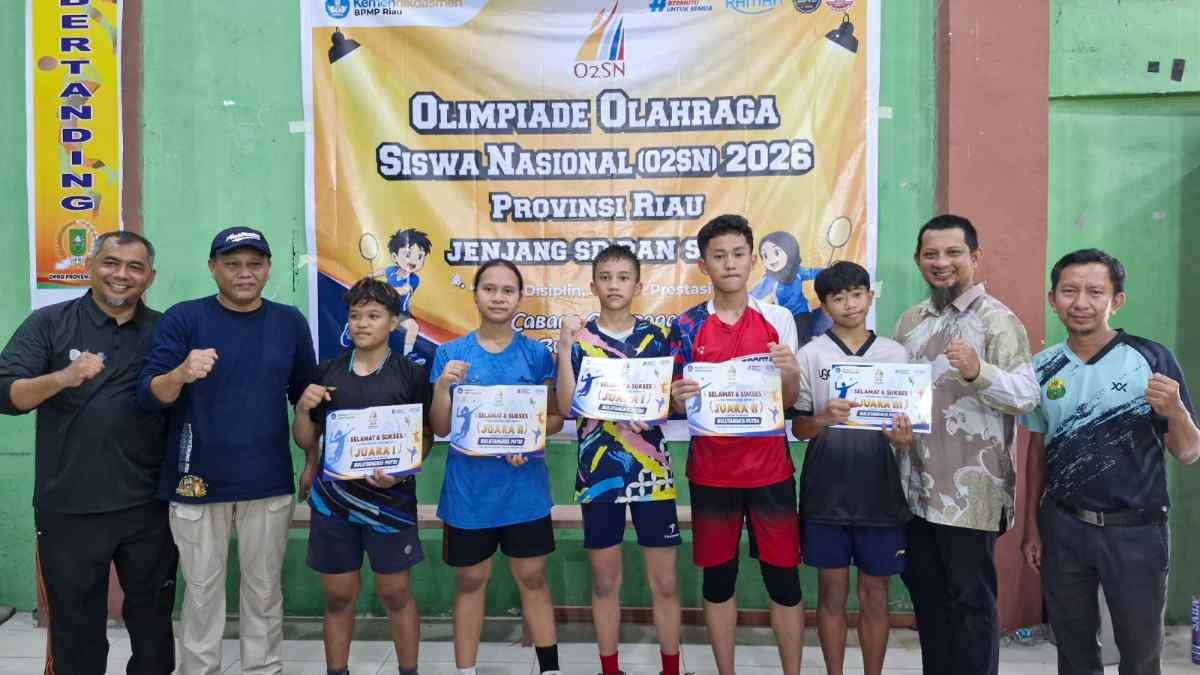 Raih 12 Medali, Kontingen Pekanbaru Sabet Juara Umum O2SN Riau 2026