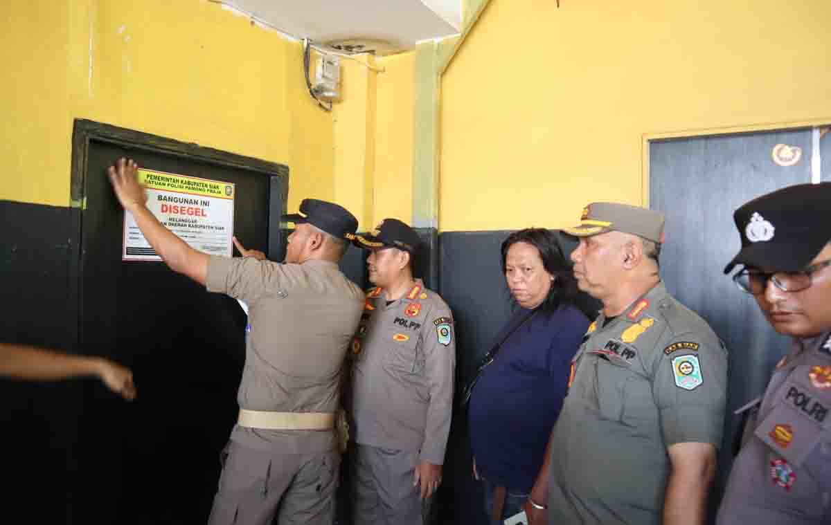 Satpol PP Siak Tutup Dua THM Ilegal di Perawang
