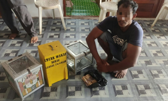 Pencuri 4 Kotak Amal di Concong Inhil Ditangkap Polisi
