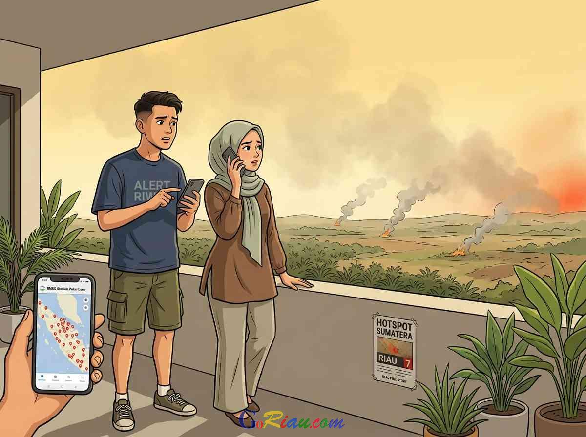 Sumatera Dikepung Dua Ribu Titik Panas, BMKG Deteksi Kemunculan Api di Indragiri Hilir dan Dumai