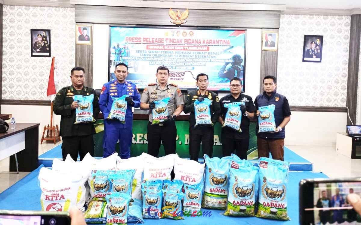 25 Ton Beras dari Karimun Diamankan di Kepulauan Meranti