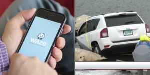 GoRiau Mobil Tercebur ke Danau Gara-gara Pengemudi Terlalu Percaya GPS