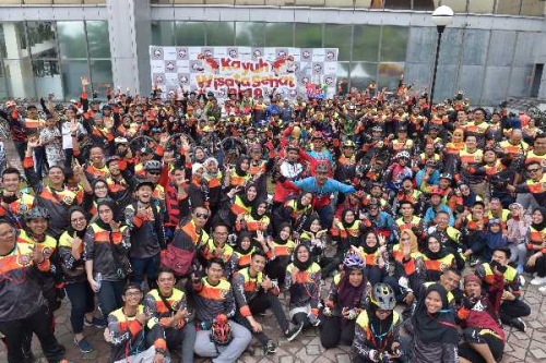 500 Peserta Ramaikan Kayuh Wisata Sehat Bank Riau Kepri 2019