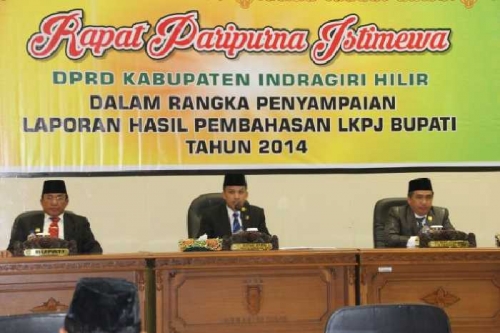 Rapat Paripurna Istimewa, Ketua DPRD Inhil: Pemkab Agar Perbaiki Kinerja untuk Tahun-tahun Selanjutnya
