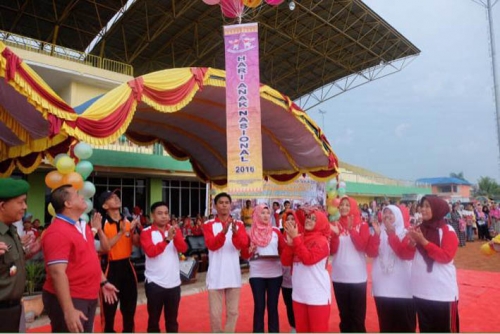 Ribuan Anak-anak Meriahkan Peringatan HAN Kabupaten Inhu
