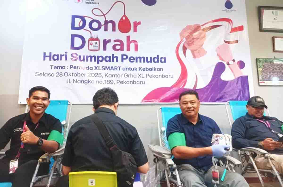 Meriahkan Peringatan Sumpah Pemuda 2025, Karyawan XLSMART Gelar Donor Darah Bersama PMI Kota Pekanbaru