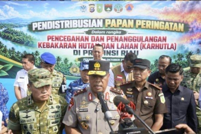 Polda Riau Pasang 260 Plang Peringatan di Lahan Bekas Terbakar Cegah Karhutla Berulang