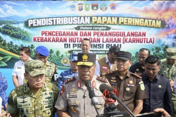 Polda Riau Pasang 260 Plang Peringatan di Lahan Bekas Terbakar Cegah Karhutla Berulang