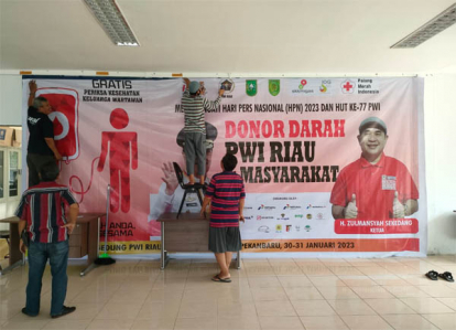 GoRiau Besok, PWI Riau Gelar Baksos Donor Darah Sempena HUT ke-77 PWI
