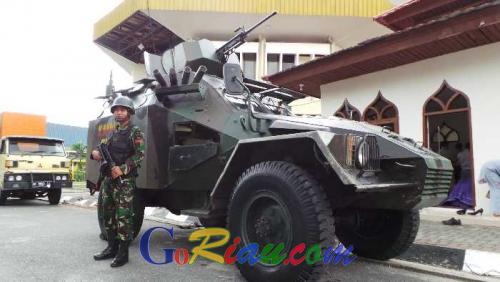 3 Panser Legendaris Milik Kavaleri TNI AD Turun Gunung Amankan Kunjungan Ibu Negara di Pekanbaru
