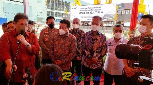 Groundbreaking Investasi Rp 33,4 Triliun di Riau, Menko Airlangga: Kertas Jadi Andalan Ekspor Nasional