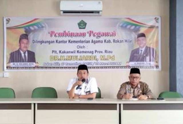 Pegawai Kemenag Rokan Hilir Dibina Kanwil Riau