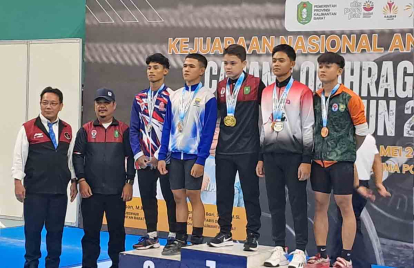 Bikin Bangga, Atlet Riau Kevin Sukses Rebut 3 Medali Emas Pada Kejurnas PPLP Angkat Besi Tahun 2024