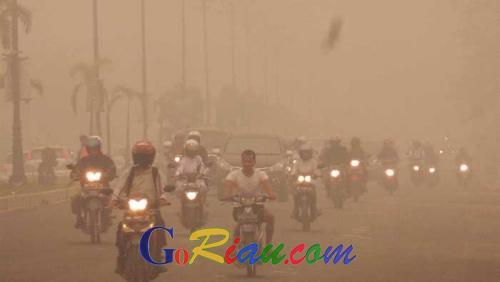 Gawat! Beberapa Kota di Riau Dikepung Asap Pekat, Satelit Deteksi 145 Hotspot