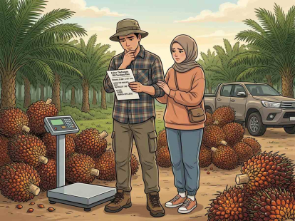 GoRiau Harga CPO Lesu, Nilai Jual TBS Sawit Swadaya Riau Turun Jadi Rp3.866 per Kg
