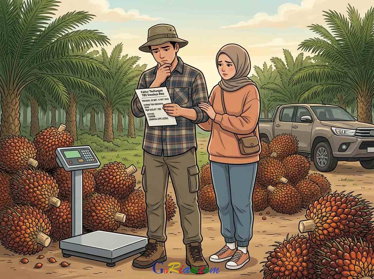 Harga CPO Lesu, Nilai Jual TBS Sawit Swadaya Riau Turun Jadi Rp3.866 per Kg