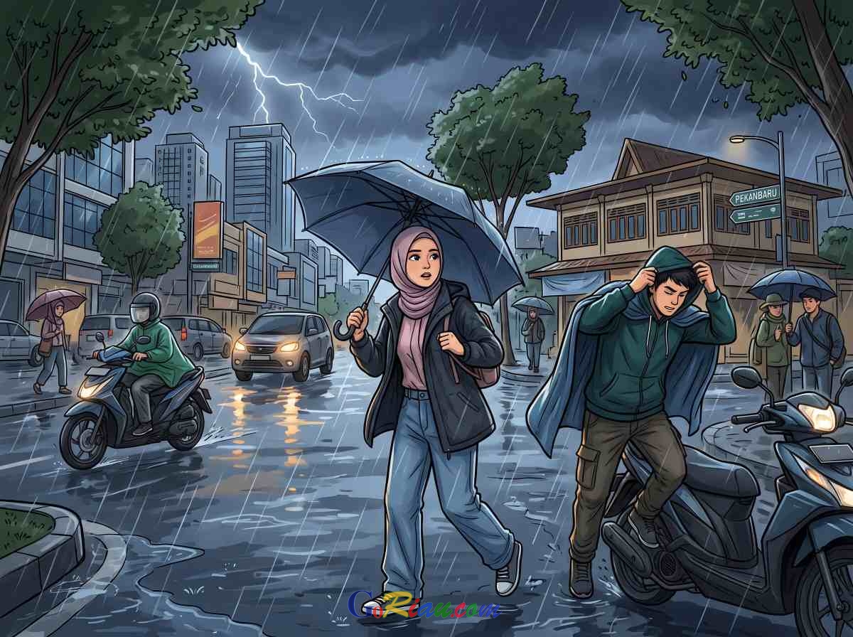 BMKG Terbitkan Peringatan Dini, Cuaca Buruk Berpotensi Landa Riau hingga Malam