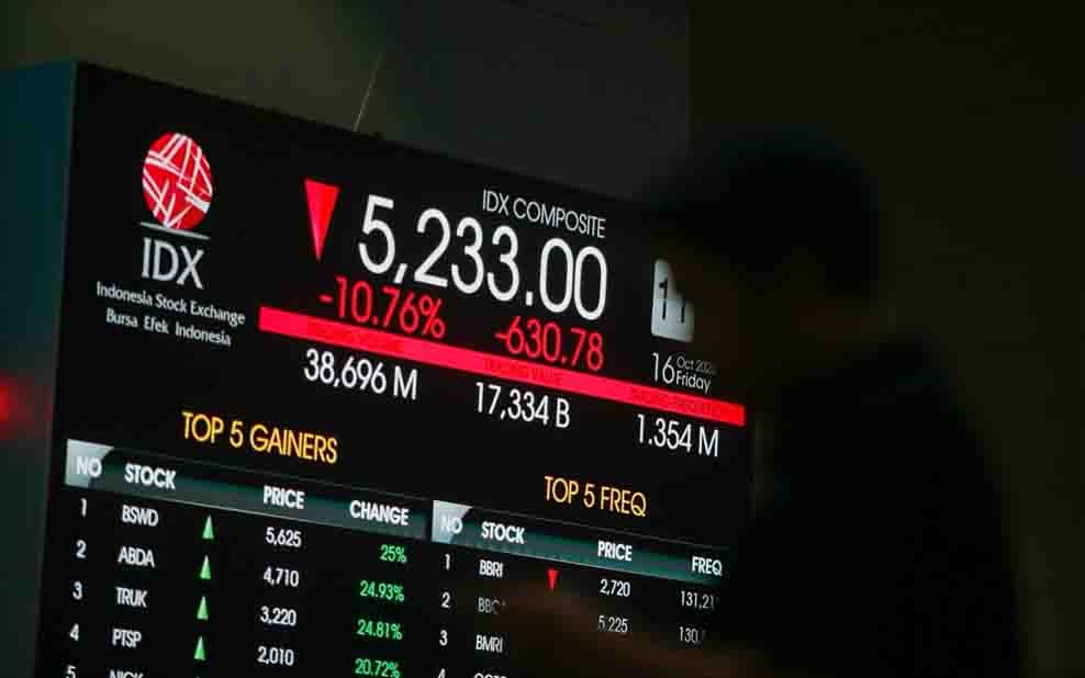 IHSG Sesi I Anjlok ke Level 5.142, Sektor Infrastruktur Catat Penurunan Terdalam