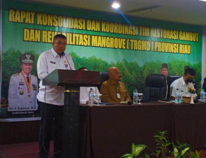 GoRiau Kadis LHK Riau Optimalkan Restorasi Gambut dengan Progam Swakelola