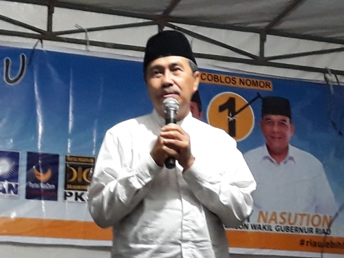 Junaidi Minta Warga Pulau Komang Sentajo Tidak Terprovokasi dan Tetap Pilih Nomor 1 di Pilgubri 2018