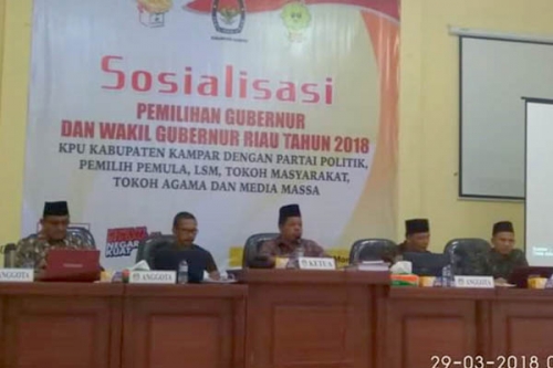 KPU Kampar Ajak Masyarakat Pro Aktif Cek Nama di DPS Agar Bisa Mencoblos Pilgubri 2018