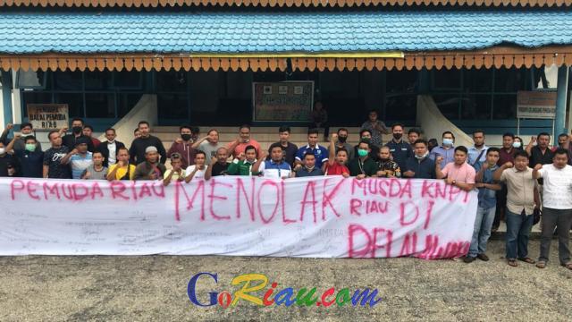 Musda KNPI Riau di Pelalawan, OKP se-Riau Deklarasi: Tolak, Tolak, Tolak, Bubarkan