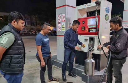 GoRiau Polisi di Pekanbaru Cek Kecurangan di Semua SPBU