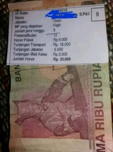 GoRiau Slip Gaji Guru Honor Bocor, Hanya Terima Rp35 Ribu Sebulan, Berikut Rinciannya