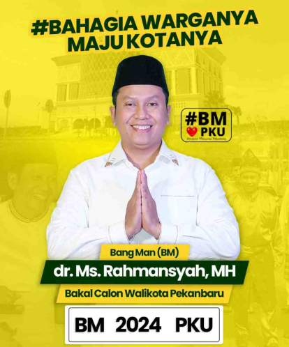 Sosok dr H MS Rahmansyah MH Kes, Maju di Pilwako Pekanbaru untuk Bahagiakan Warga dan Memajukan Kotanya