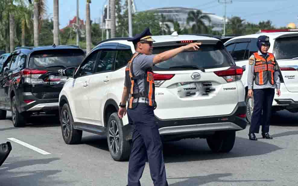 Dishub Pekanbaru Jaring Belasan Angkutan Barang dalam Razia Gabungan di Jalan Jenderal Sudirman
