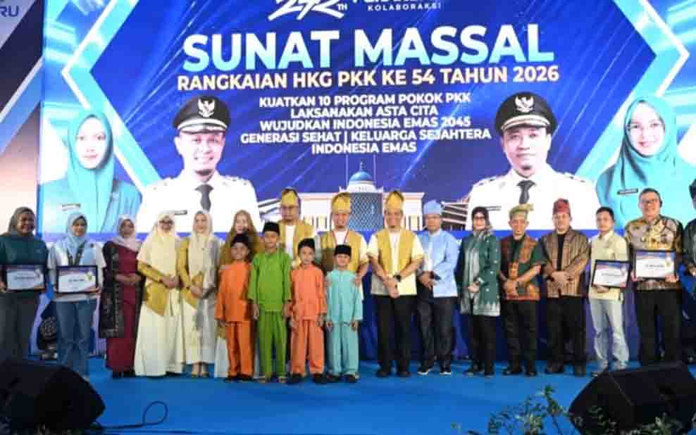 Pemko Pekanbaru Gelar Sunatan Massal untuk 1.100 Anak dalam Rangka HUT ke-242