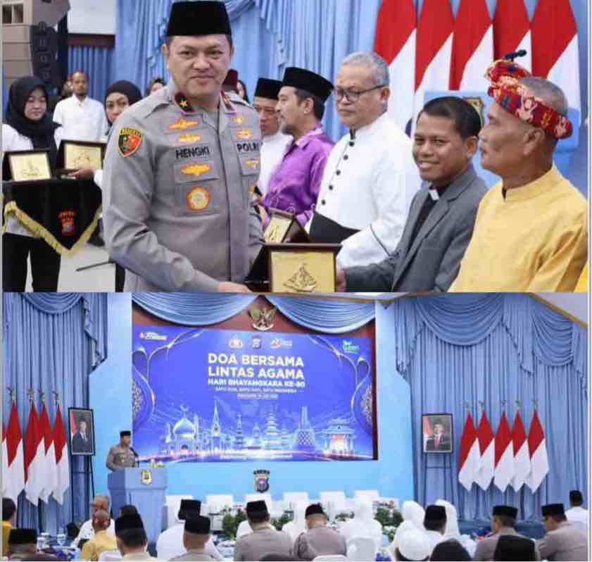 Sambut Hari Bhayangkara ke 80, Polda Riau Rangkul Tokoh Lintas Agama Gelar Doa Bersama