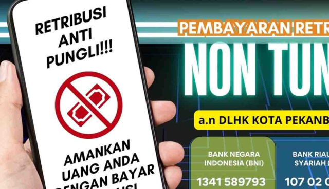 Cegah Pungli, DLHK Pekanbaru Terapkan Retribusi Sampah Non Tunai