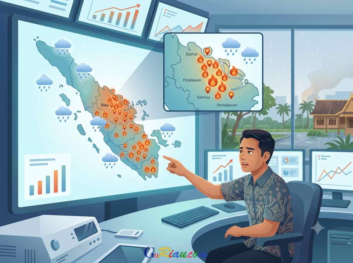Riau Catat 21 Titik Panas, Kota Dumai Jadi Wilayah Sebaran Terbanyak