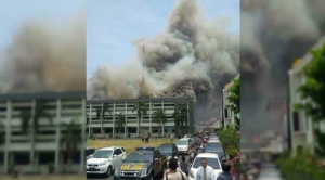 GoRiau Markas Polda Jateng Terbakar